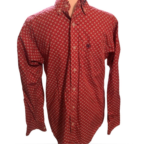 Ariat Other - Ariat mens XS red with blue logo cowboy rodeo western